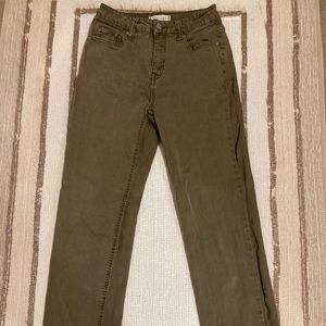 Boutique army green, size small jeans!